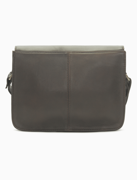 Dark Espresso Brown Leather Crossbody Satchel – Vintage Messenger Bag